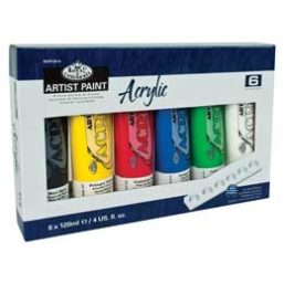 Essentials 120ml tube Acrylic Paint 6 pack