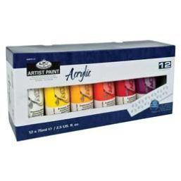 Essentials 75ml tube Acrylic Paint 12 pack