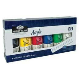 Essentials 75ml tube Acrylic Paint 6 pack