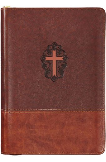 Classic Zip Brown Cross Journal