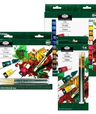 Essentials 12ml Oil Paint 12ct Tube Set with Brush