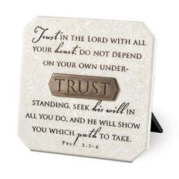 Trust Resin Plaque w Bronze Title Bar
