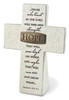 Hope Resin Desktop Cross w Bronze Bar