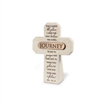 Journey Resin Desktop Cross w Bronze Bar