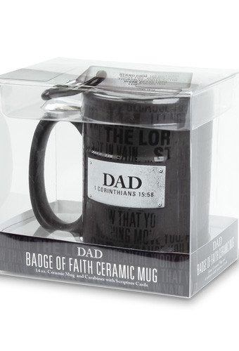 Cramic mug-Badge of Faith -Dad