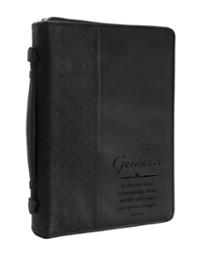 Bible Cover Guidance Prov 3:6 Black Lrg