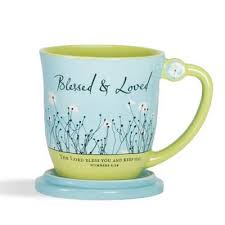 Blessed & Loved Teacup w Lid