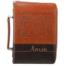 Bible Cover Lord's Prayer Two Tone Lrg