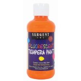 Sargent Fluorescent Tempera 8oz - Orange