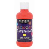 Sargent Fluorescent Tempera 8oz - Red