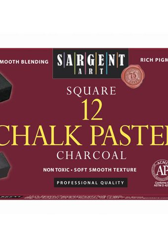 12 count Charcoal Square Pastels